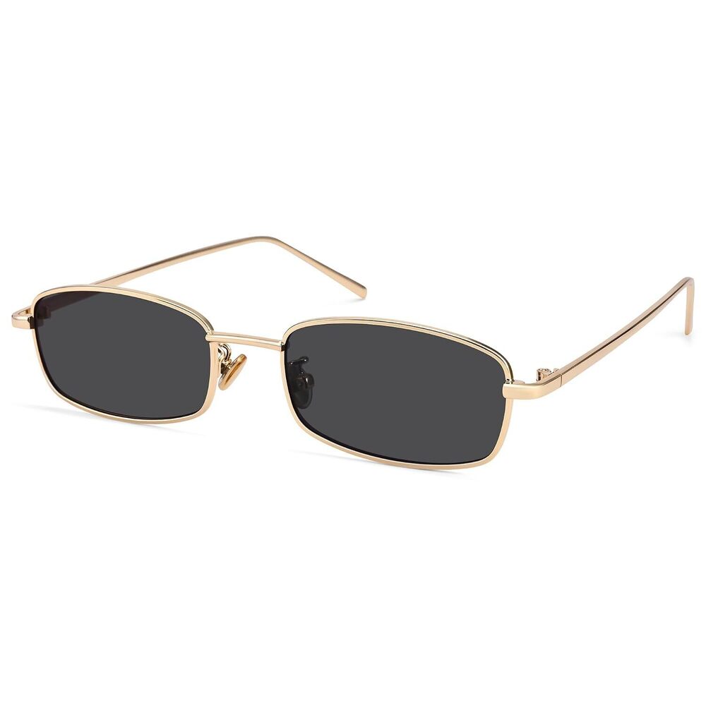 Y2k Rectangle Sunglasses for Women Men - Retro 80s 90s Narrow Oval